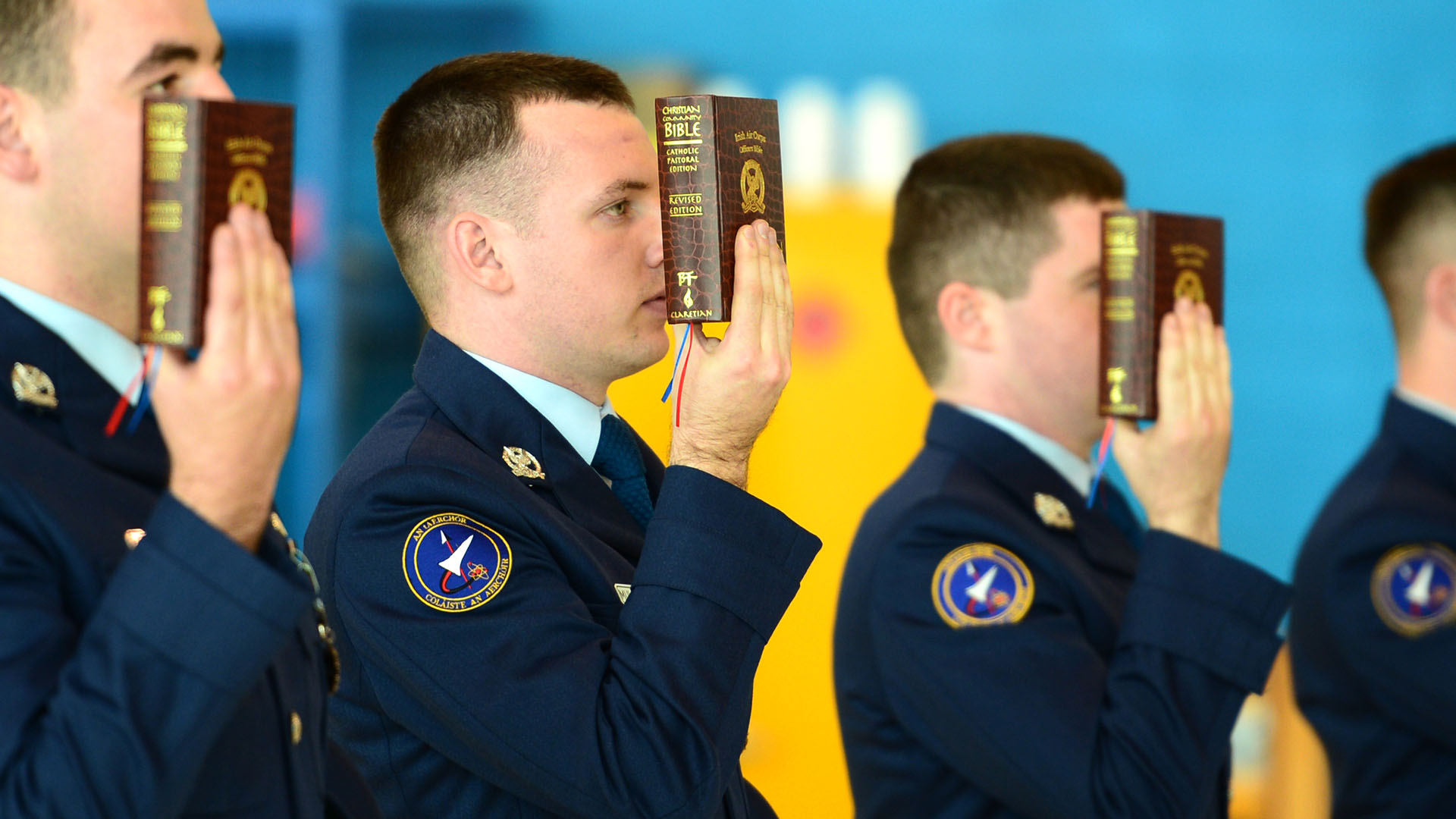 Air Corps Officer Swearing an Oath to the State.