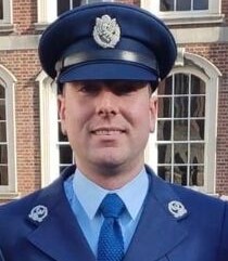 Lieutenant Conal Sheeran in dress uniform