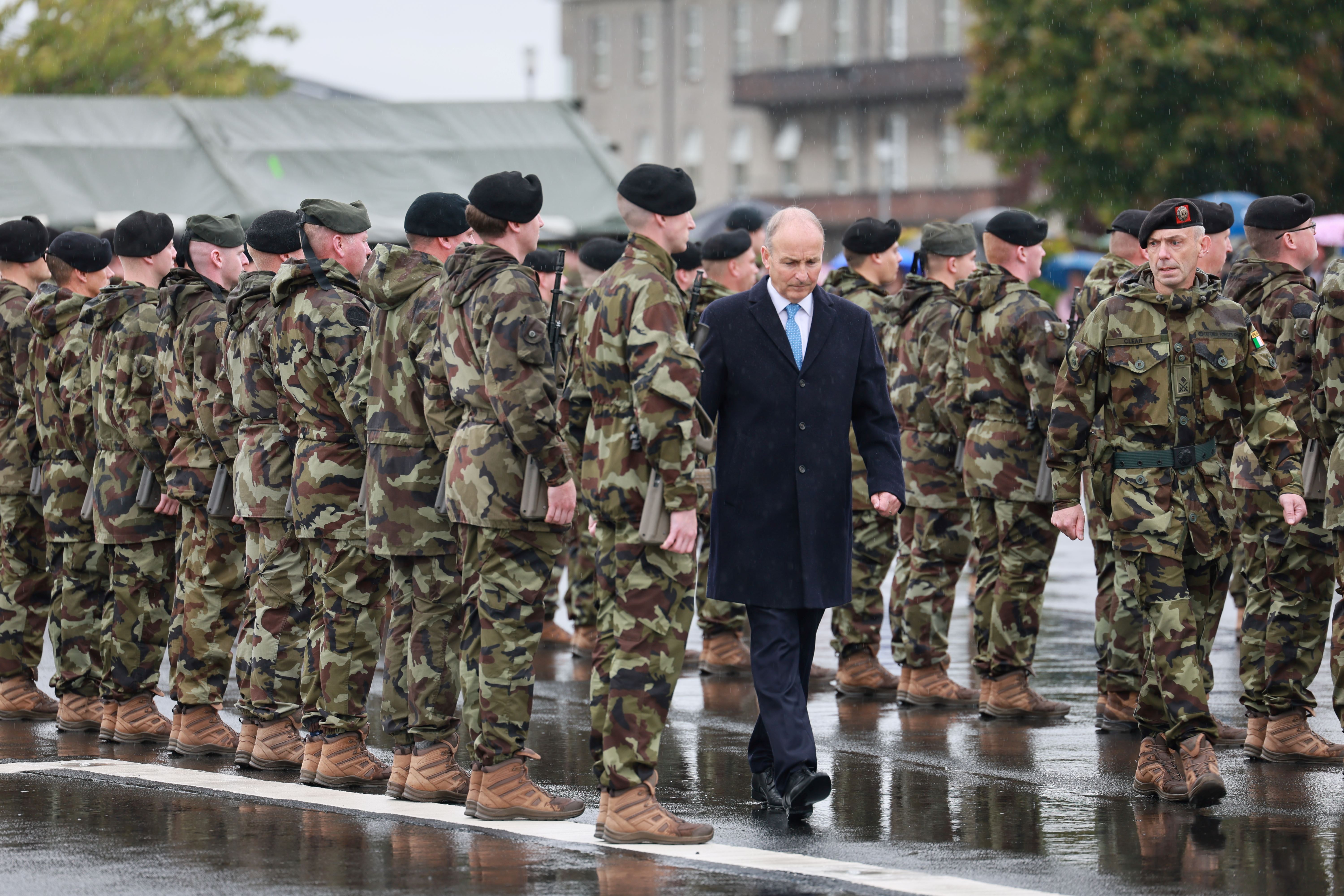Minister-inspecting-troops-on-parade